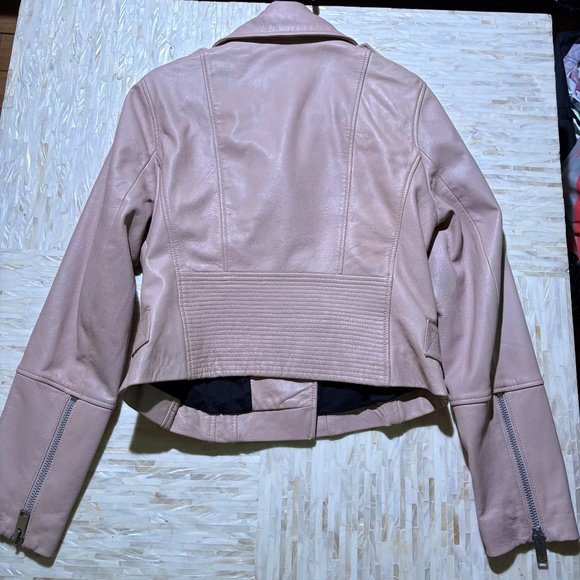 Light pink Walter Baker Moto Leather Jacket - Picture 5 of 5